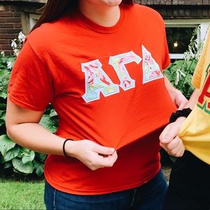 Alpha Gamma Delta red short sleeve